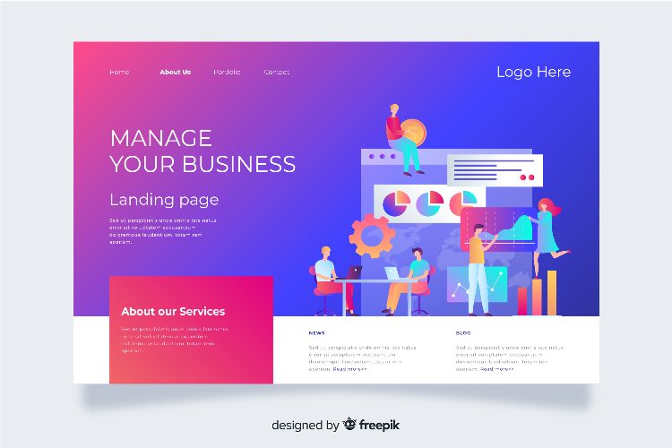 business website homepage